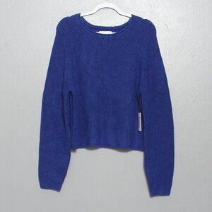 Velvet by Graham and Spencer nwt cotton viscose cashmere cobalt blue sweater